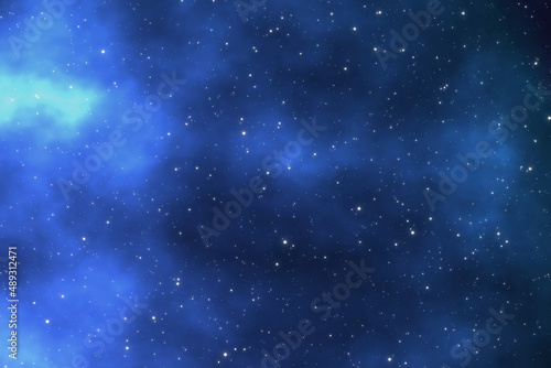 The galaxy in blue and stars field © Rassamee design