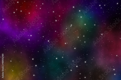Fantasy nebula in the galaxy