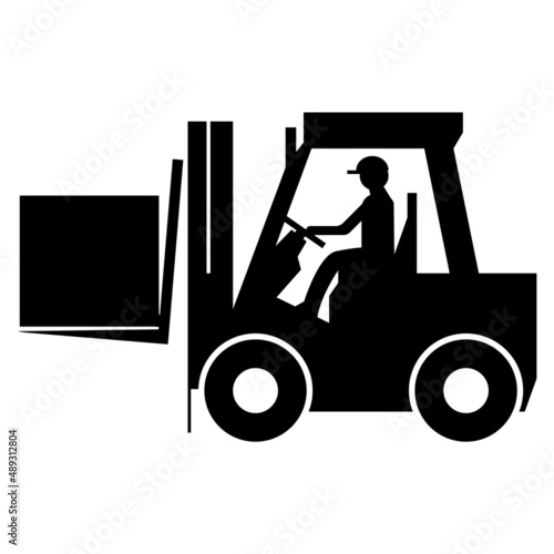 Forklift truck sign,Hazard warning forklift