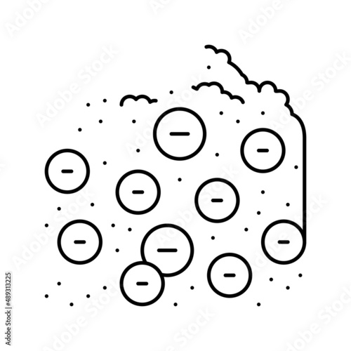 flour fortification line icon vector illustration