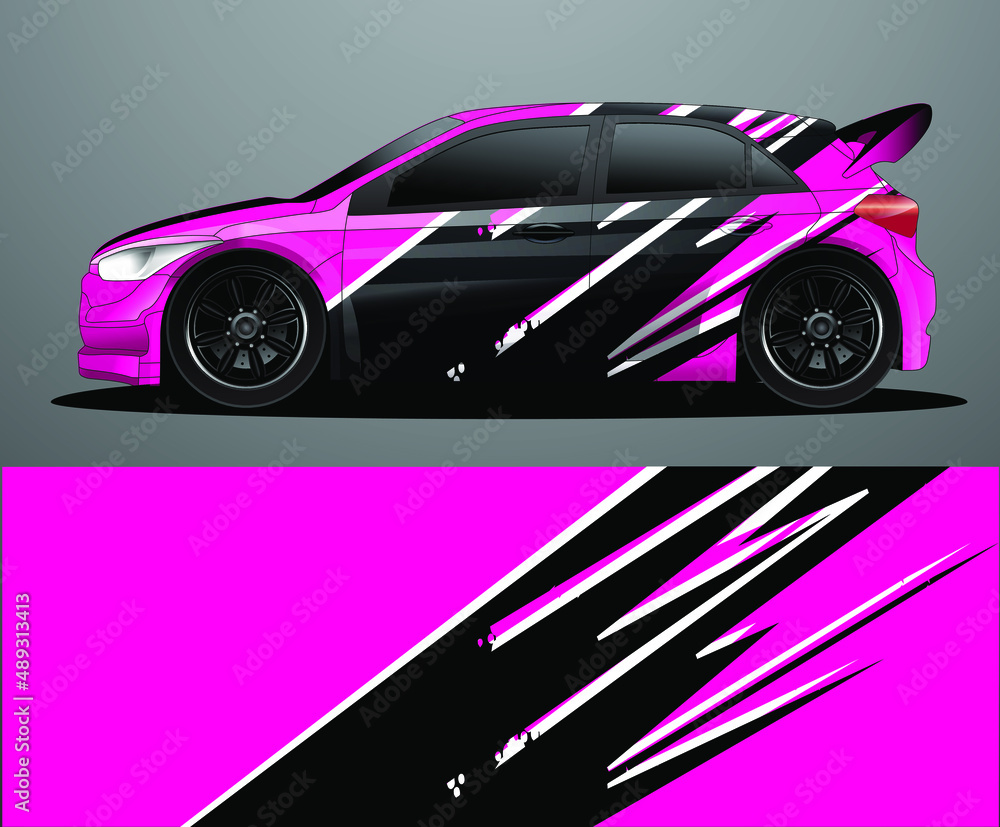 Rally car decal graphic wrap vector, abstract background Rally car decal graphic wrap vector, abstract background