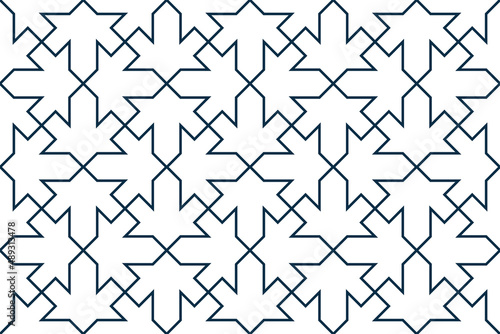 Geometric Islamic Seamless Pattern for decoration greeting card or interior. Vector Illustration.