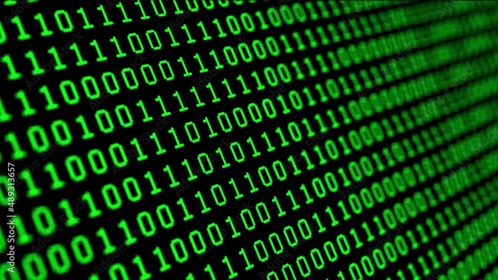 Abstract binary code background with green digits moving up on the screen. Data, code, decryption and encoding concepts. Seamless loopable background. Abstract binary code background with green digits moving up on the screen. Data, code, decryption and encoding concepts. Seamless loopable background.