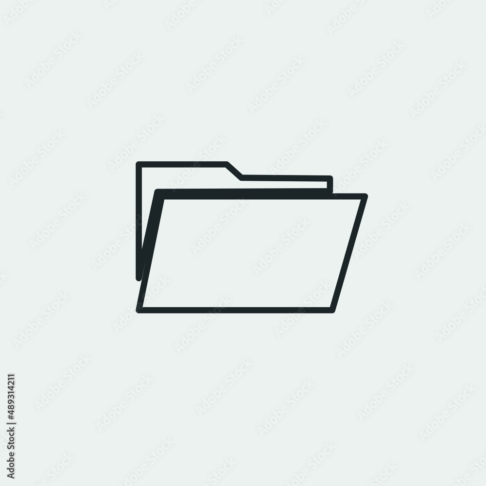 Folder vector icon solid grey Folder vector icon solid grey