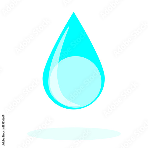 vector icon of a drop of clean blue water