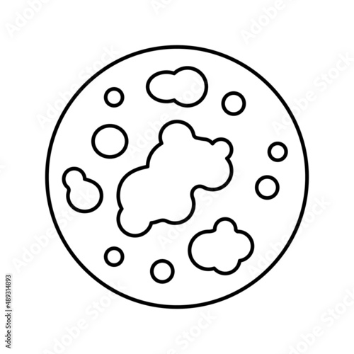 urticaria skin disease line icon vector illustration photo