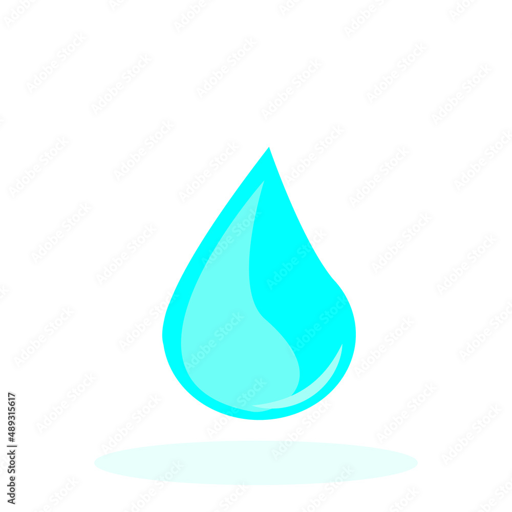 vector icon of clean blue water falling a drop vector icon of clean blue water falling a drop