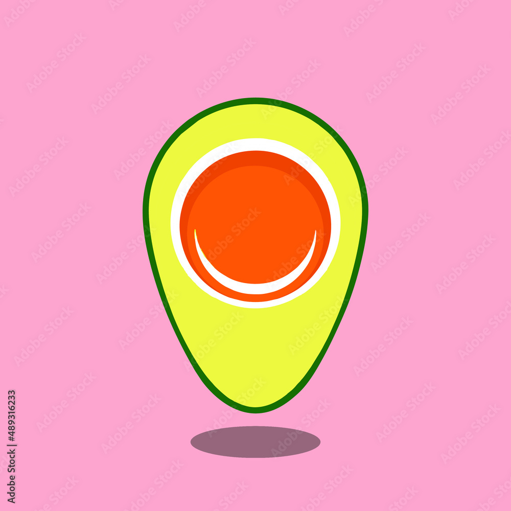 logo that combines avocado and pin logo that combines avocado and pin