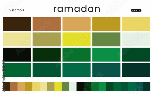 Ramadan Kareem Vector Color Scheme Palettes