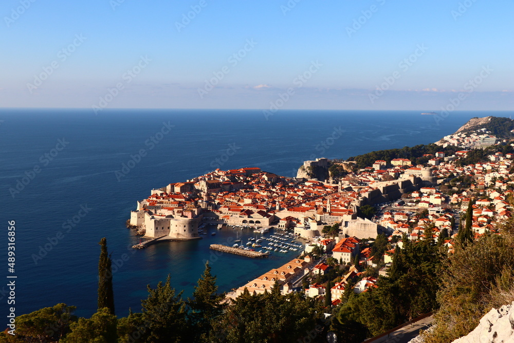 View of the ruins of Dubrovnik, Croatia