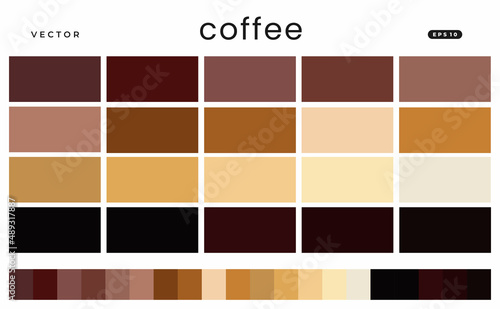 Coffee Vector Color Scheme Palettes