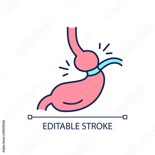 Gastric bypass surgery RGB color icon