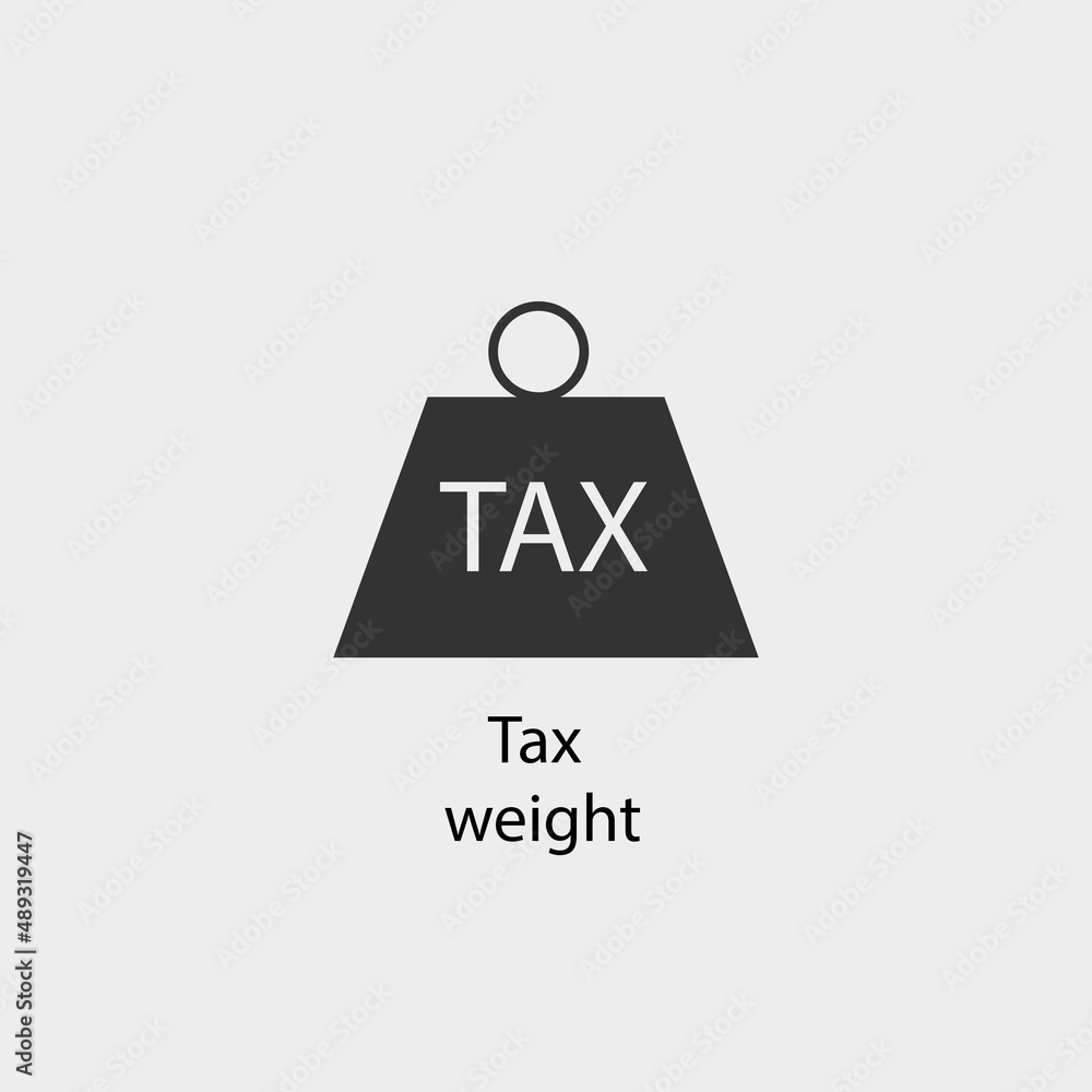 Tax weight vector icon solid grey Tax weight vector icon solid grey
