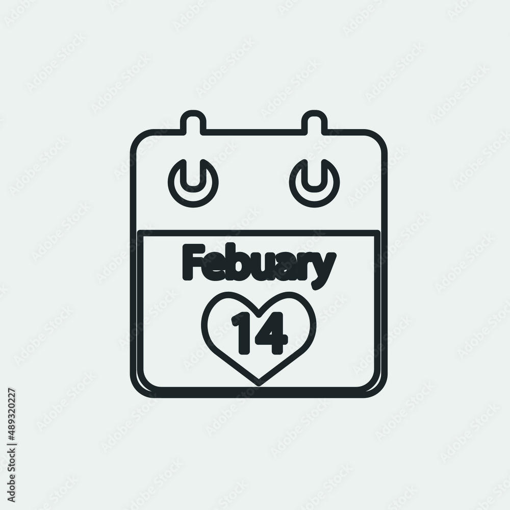Valentine schedule vector icon solid grey Valentine schedule vector icon solid grey