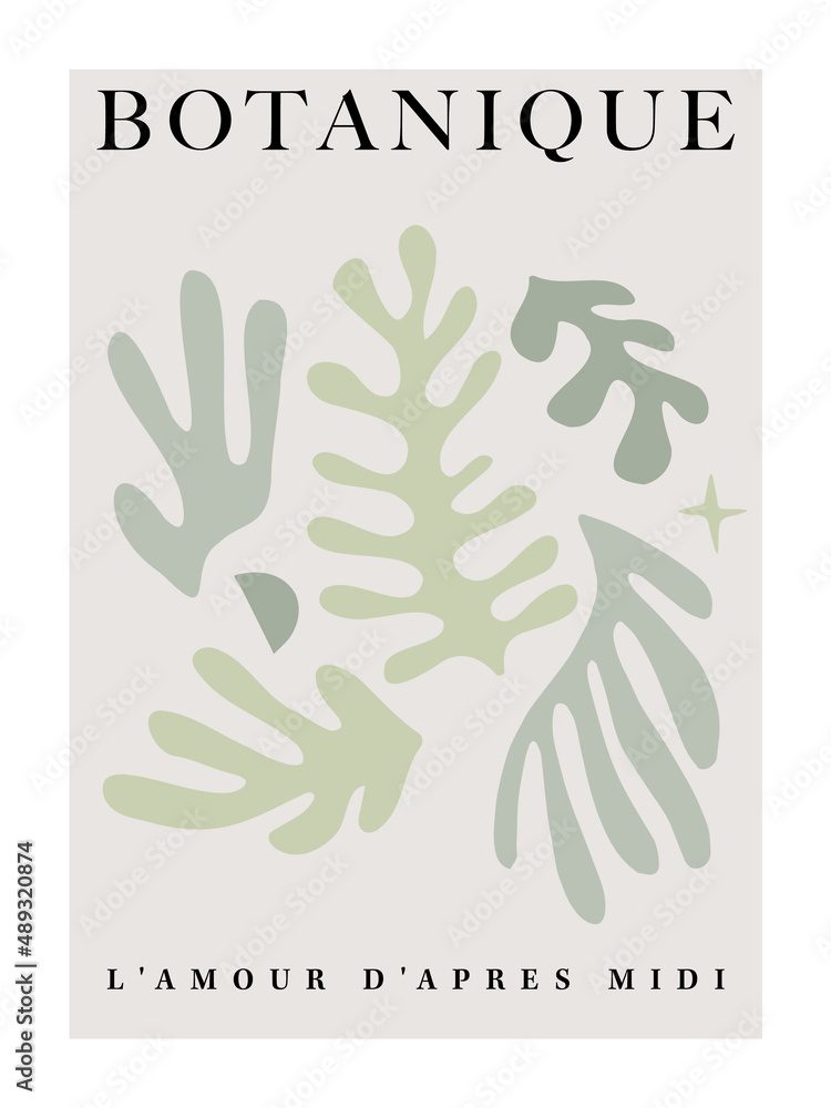 A Matisse inspired botanical themed art print