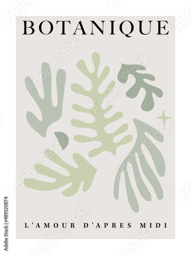 Fototapeta A Matisse inspired botanical themed art print