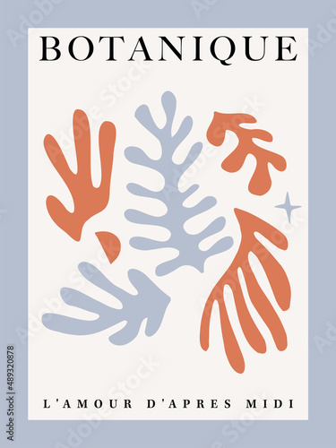 Fototapeta A Matisse inspired botanical themed art print