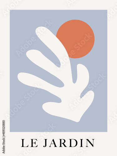 Fototapeta A Matisse inspired botanical themed art print