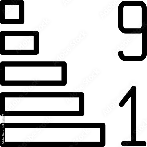 Sort Numeric Up Icon