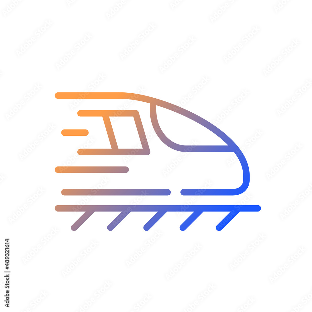 Train gradient linear vector icon Train gradient linear vector icon