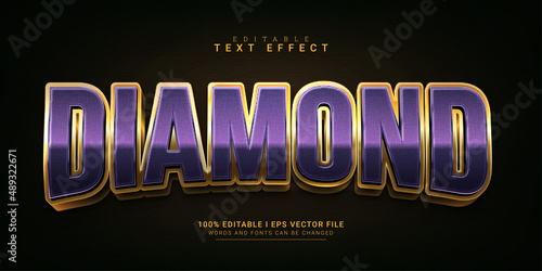 diamond editable text effect