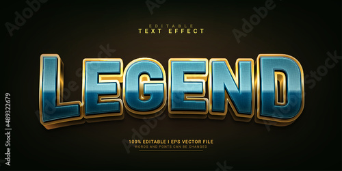 legend 3d style text effect illustrations