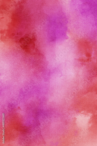 Abstract Pink and Red Watercolor Texture Background