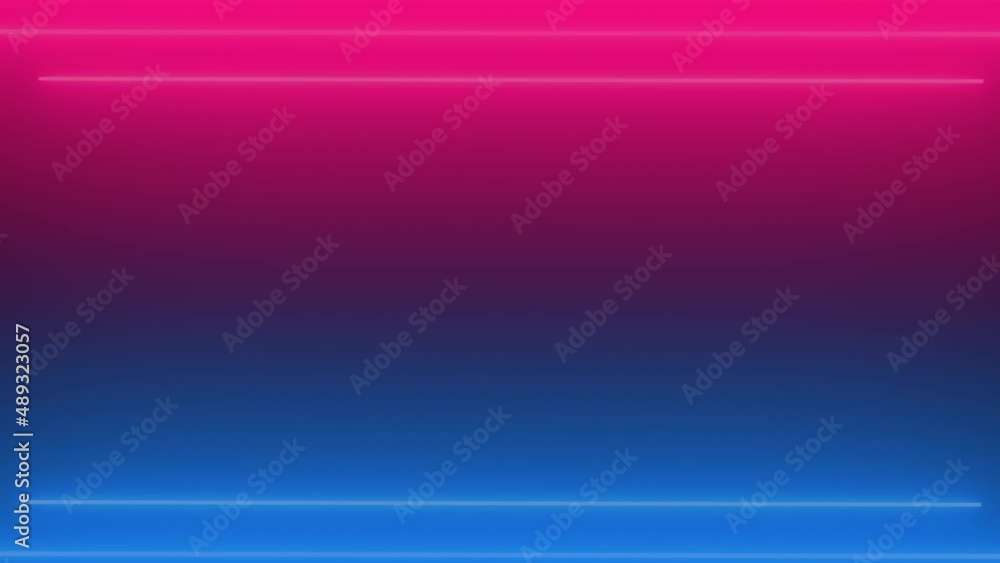 Abstract neon background, Seamless loop of 2D animation of horizontal lines blue and pink color glowing animation. Abstract neon background, Seamless loop of 2D animation of horizontal lines blue and pink color glowing animation.
