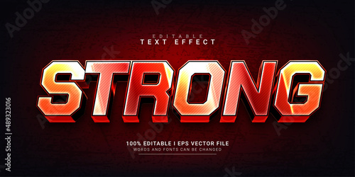 strong editable text effect