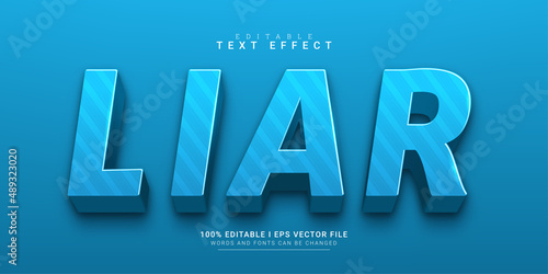 liar 3d style text effect template
