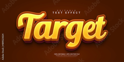 target 3d style text effect template