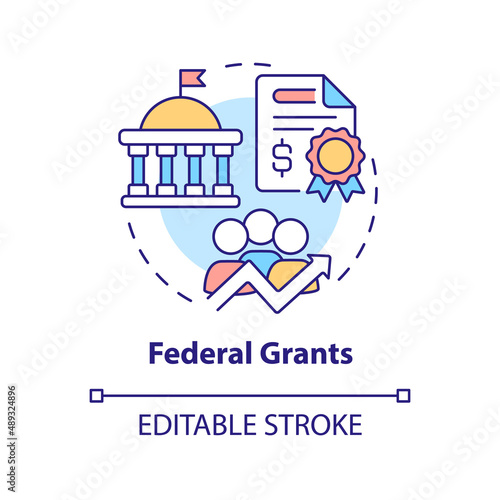 Federal grants concept icon