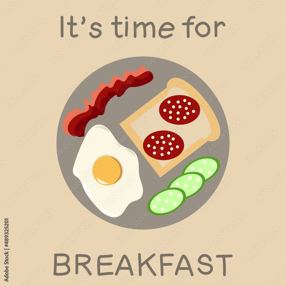 Egg and bacon for breakfast Egg and bacon for breakfast
