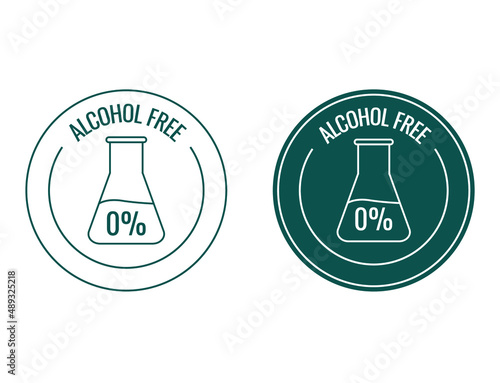 alcohol-free icon vector illustration