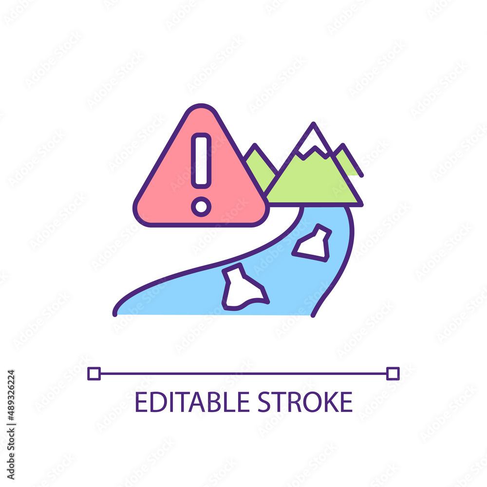 Preventing water pollution RGB color icon Preventing water pollution RGB color icon