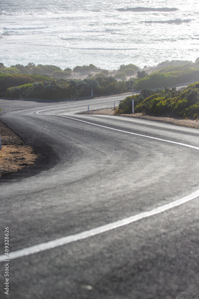 Fototapeta premium The tourist drive through the beachport conservation park in south australia on february 18th 2022