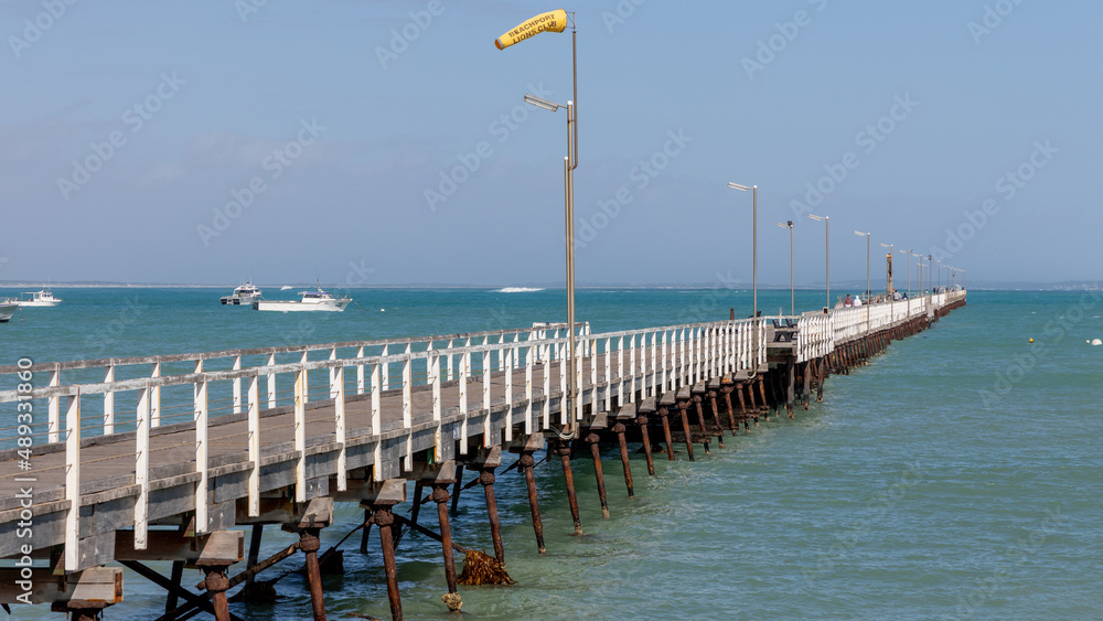 THe beachport screw pile jetty located in south east south australia on February 18th 2022