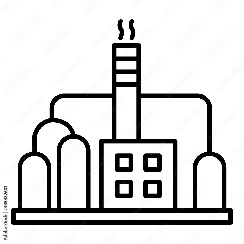 Obraz premium benzine industrial process plant Vector Icon Design, crude oil and natural Liquid Gas Symbol, Petroleum and gasoline Sign, power and energy market stock illustration, Oil refinery Concept,