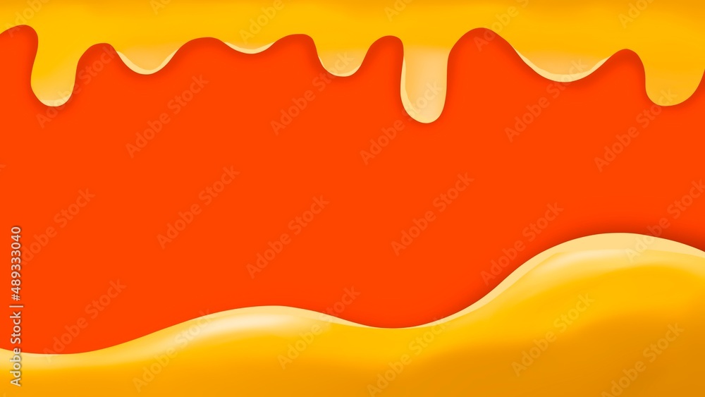 Fototapeta premium Orange juice splash illustration background.