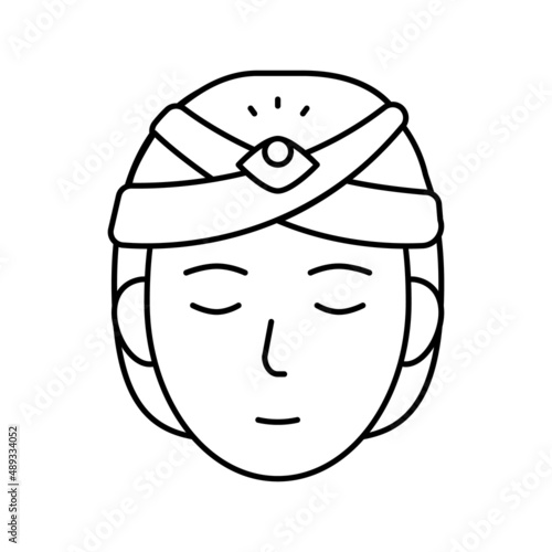 divination astrological line icon vector illustration