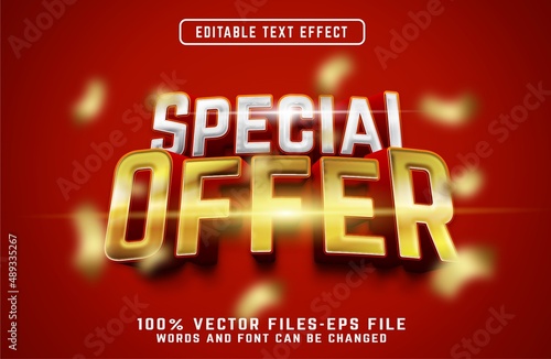 special offer 3d text effect premium vectors