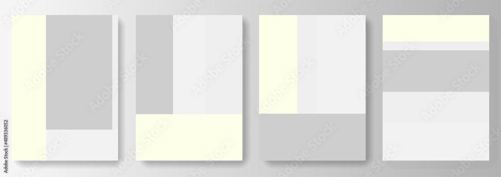 Obraz premium Set collection of gray pastel geometric backgrounds