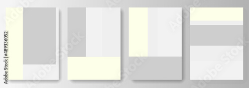  Set collection of gray pastel geometric backgrounds