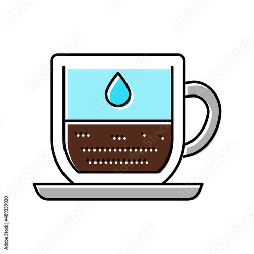 lungo coffee color icon vector illustration