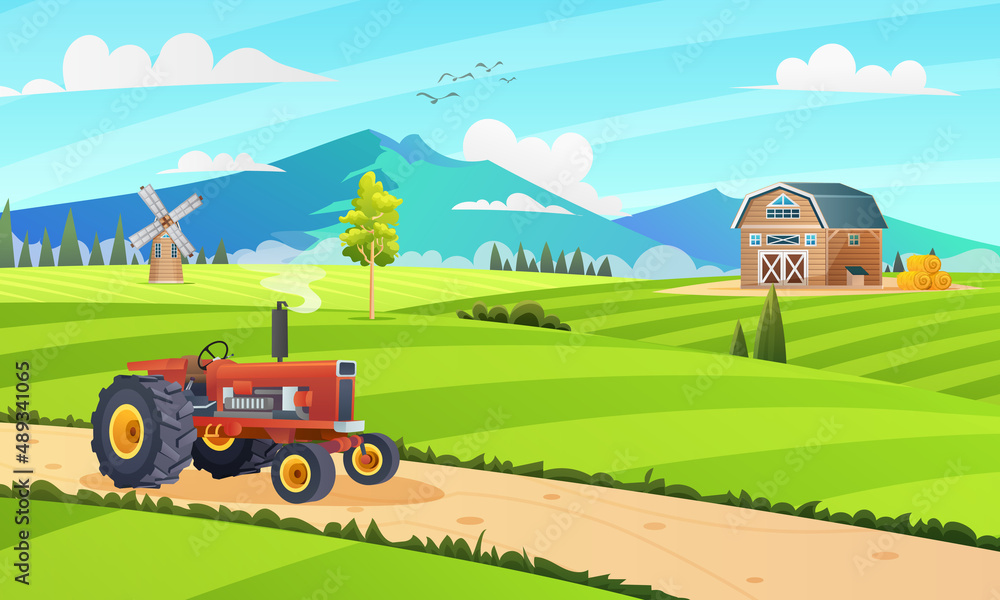 Farm Field Illustration