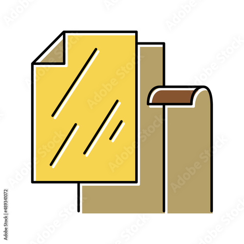 parchment paper color icon vector illustration