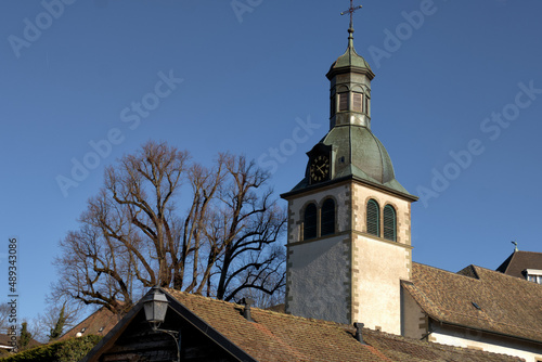 church in Hermance, on Lake Geneva, Switzerland