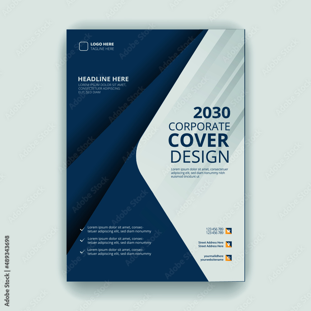 Corporate business annual report cover page design template Corporate business annual report cover page design template