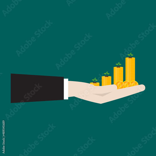 bitcoin concept vector,cryptocurrency graphics,Bitcoin trading concept
