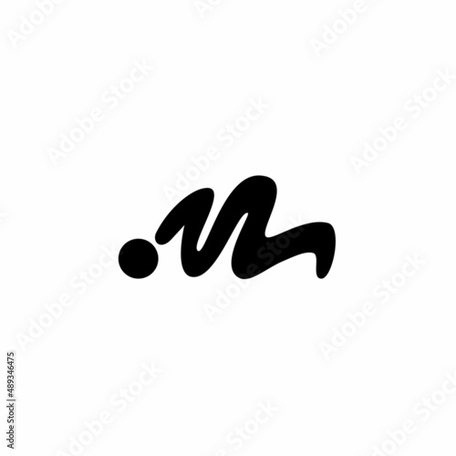 Silhouette of people prostrating logo. Signature logo